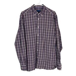 MARTIN + OSA Slim Plaid Button Down Shirt Casual Men's Size Large